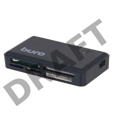 Устройство чтения карт памяти USB2.0 Buro BU-CR-151 черный