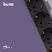 Сетевой фильтр Buro 600SH-16-1.8-B 1.8м (6 розеток) черный (коробка)