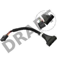 Переходник для материнской платы Espada USB 2.0 IDC 10pin/9pin female to USB 3.0 20pin/19pin male 15см, EPOW10pin20pin