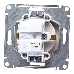 Механизм розетки 1-м СП W59 16А защ. шторки с заземл. бел. SchE RS16-152-1-86