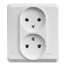 Розетка 2-м СП Этюд 16А IP20 без заземл. бел. SchE PC16-005B