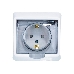 Розетка 1-м СП Этюд защ. шторки с заземл. IP44 бел. SchE PC16-044B