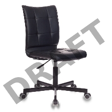 Кресло Бюрократ CH-330M/BLACK без подлокотников черный искусственная кожа крестовина металл