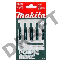 Полотно для лобзика Makita A-85743 Пилки д\лобзика 5шт,В23,HCS\HSS,76\1.8мм,рез-35мм,точн\пропил(T118B)