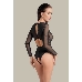 Эротическое боди Waname Grace с длинными рукавами черное (46-48)