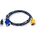 Переключатель ATEN 2L-5202UP Шнур, монитор+клавиатура+мышь Intelligent CABLE HD15M/USBAM 1.8M