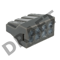 Экспресс-клемма с пастой, 8-проводная до 2,5 мм², серая (50 шт./уп.) (773-308) REXANT