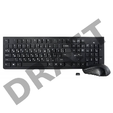 Клавиатура + мышь Oklick 250M клав:черный мышь:черный USB беспроводная slim