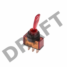 Тумблер 12V 20А (3c) ON-OFF однополюсный  с красной подсветкой  REXANT