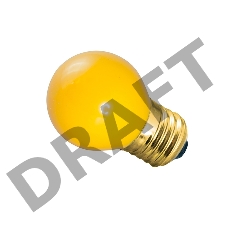 Лампа накаливания e27 10 Вт желтая колба