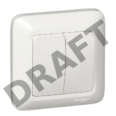 Выключатель 2-кл. СП Прима 6А IP20 бел. (опт. упак) SchE S56-043-B