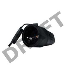 Разъем штепсельный с заземл. каучук 16А 250В IP44 (еврослот) UNIVersal 602228