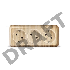 Розетка 3-м ОП Олимп без заземл. сосна UNIVersal 1172