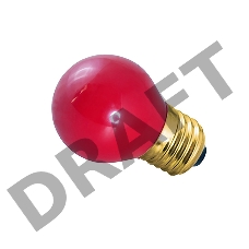 Лампа накаливания e27 10 Вт красная колба