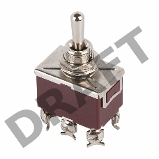 Тумблер 250V 15А (6c) (ON)-OFF-(ON) двухполюсный  REXANT