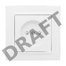 Розетка 1-м СП Минск 10А защ. шторки без заземл. бел Basic EKF ERR10-022-100