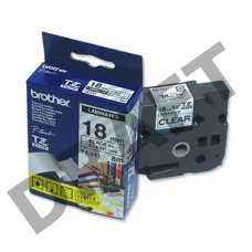 Наклейка ламинированная TZ-E241 (18 мм черн/бел, аналог TZ-241)