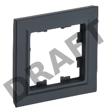 Рамка 1-местная IEK BRITE РУ-1-БрГ графит
