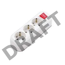 MAKEL MGP211 Колодка удлинителя 3 гнезда с заземлением c выключателем