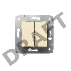 Механизм выключателя 2-кл. СП CARIVA 10А IP20 сл. кость Leg 773758