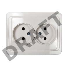 Розетка 2-м CLASSICO 2102 бел. ASD / IN HOME 4680005959914