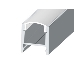 Профиль накладной алюминиевый 1617-S-2 2 м REXANT