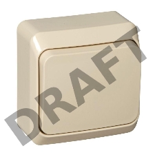 Переключатель 1-кл. ОП Этюд 10А крем. SchE BA10-004K