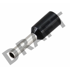 Наконечник штыревой втулочный изолированный F-8 мм 1.5 мм² (НШВи 1.5-8) черный REXANT