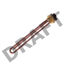 Нагревательный элемент для бойлера, ТЭН, RDT-1500 Вт, фланец М6, 42 мм, с терморегулятором 80 градусов и прокладкой