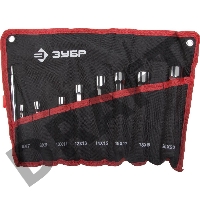 Набор ЗУБР МАСТЕР 27190-H9  двухсторонние. усиленные. шестигранный профиль. 6-22мм. с воротком. 9 ш