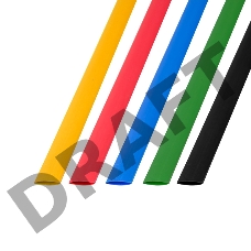 Термоусаживаемые трубки REXANT 10,0/5,0 мм, набор пять цветов, упаковка 50 шт. по 1 м