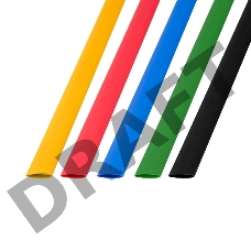 Термоусаживаемые трубки REXANT 8,0/4,0 мм, набор пять цветов, упаковка 50 шт. по 1 м