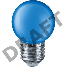 Лампа светодиодная 71 829 NLL-G45-1-230-B-E27 1Вт шар E27 220-240В син. Navigator 71829
