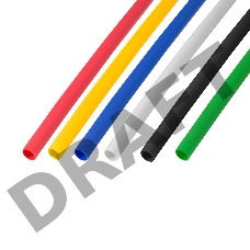 Термоусаживаемые трубки REXANT 5,0/2,5 мм, набор пять цветов, упаковка 50 шт. по 1 м