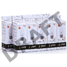 Лампа светодиодная Gauss Elementary 6Вт цок.:E27 свеча 220B 3000K св.свеч.бел.теп. C37 (упак.:10шт) (33216)