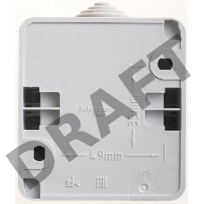 Выключатель 2-кл. ОП Этюд 10А IP44 сер. SchE BA10-042C