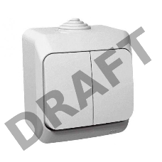 Выключатель 2-кл. ОП Этюд 10А IP44 бел. SchE BA10-042B