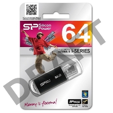 Флеш Диск Silicon Power USB Drive 64Gb Ultima II SP064GBUF2M01V1K {USB2.0, Black}
