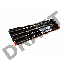 Набор маркеров E-140 permanent 0.3 мм (для пленок и ПВХ) набор: черный, красный, зеленый, синий