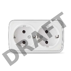 Розетка 2-м ОП Электра с заземл.бел. Союз 0020