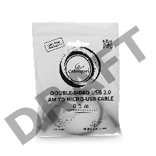 Кабель Gembird/Cablexpert  CC-mUSB2D-0.3M, USB 2.0 , мультиразъем USB, AM/microB 5P, 30sm 