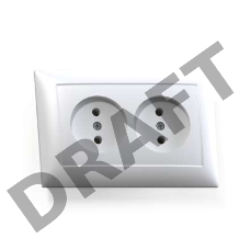 Розетка 2-м СП Селена 16А IP20 РС16-371 бел. Кунцево 8115