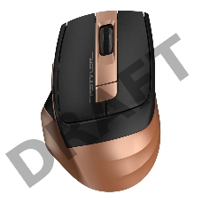 Мышь A4 Fstyler FG35 золотистый/черный оптическая (2000dpi) беспроводная USB (6but)