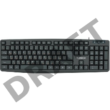 Клавиатура проводная  Defender  Concept HB-164 RU,черный,104+FN,1.8м