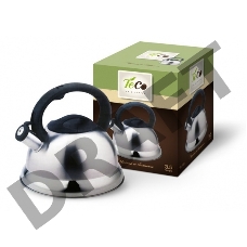 Чайник TECO 3,5 л. со свистком, TC-104, из нержавеющей стали, капсулированное дно     