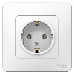 Розетка СП BLANCA 16А 250В без шторок с заземл. бел. SchE BLNRS001011
