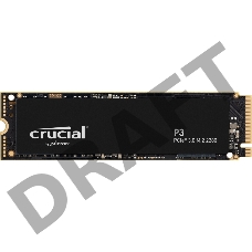 Накопитель Crucial SSD P3, 4000GB, M.2(22x80mm), NVMe, PCIe 3.0 x4, QLC, R/W 3500/3000MB/s, IOPs н.д./н.д., TBW 800, DWPD 0.1 (12 мес.)