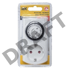 Розетка-таймер Iek ERT-20-1-16-S-30-0-20-K01 РТМ-1 механ. 30мин 24ч 48on/off 16А IP20
