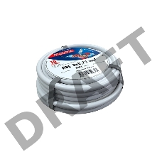 Провод соединительный ПВС 2x0,75 мм², белый, длина 10 метров, ГОСТ 7399-97  REXANT