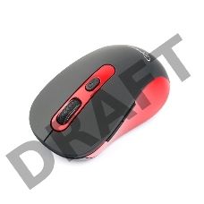 Мышь беспров. Gembird MUSW-221-R, чёрный/красный, 5кн.+колесо-кнопка, 800/1200/1600DPI, 2.4ГГц